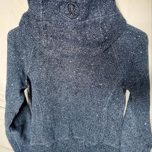 Lululemon full zip-up hoodie speckled gray